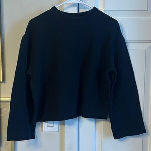 a new day Black Ribbed Sweater